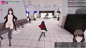 big dick schoolgirl gets bukkake in shopping mall!