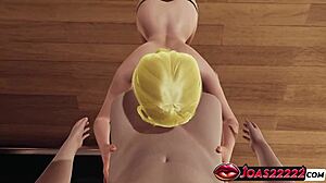 office dolly provides tongue service and blowjob pov in 3d hentai