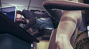 Hot Asian Secretary Right In The Office - 3D Hentai