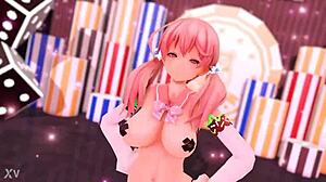 Candy Girl Exercises With Intense Hentai Moves