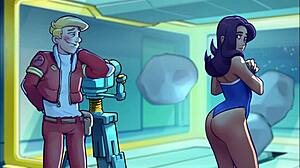 lets play - space rescue code pink holo-pictures of lune... huge tits!