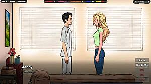 The client asked jane to bend over for a touch through her panties