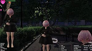 Manaka's Secret Flashing in Cat Costume During Central Park Free Run