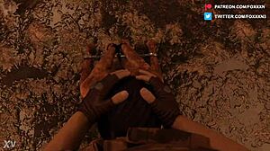 Jill Valentine Muddy BDSM Blowjob