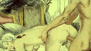 intense vintage erotic animation drawings