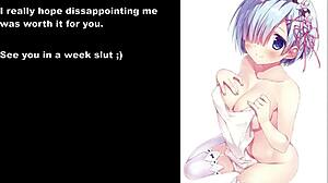 雷姆贞操锁挑逗大屌口爆颜射自慰指令