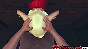 superwoman's park gloryhole deepthroat bj. a provocative 3d hentai surprise.