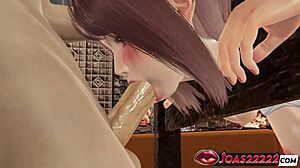 Hot Dana Tongue Licks Big Dick Blowjob!