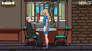 The client asked jane to bend over for a touch through her panties