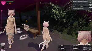 Manaka's Secret Flashing in Cat Costume During Central Park Free Run