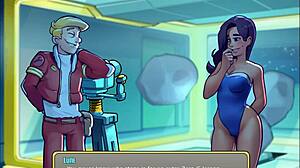 lets play - space rescue code pink holo-pictures of lune... huge tits!