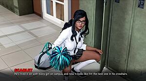 Nerdy College Girl FLASHES Tight Pussy in Timestamps Lost Love 02