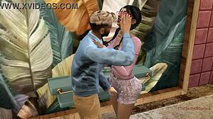 Girl Spies on Stepsister's Sex and Gets Fucked Hard