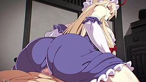i watch touhou blonde riding my big cock passionately