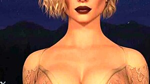 Hot girl masturbates intensely in sex game