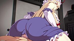 i watch touhou blonde riding my big cock passionately
