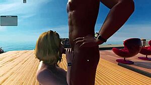 Blowjob Blondy Slut Devours Monster Cock