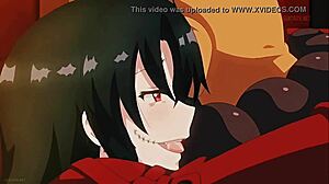 monk and woman exhibitionist display in public setting