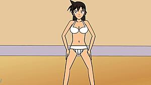 The growth zumo girl in anime animations with huge belly