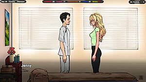 the owner of the house loves her massage and her sweet body hentai game with asian japanese touches