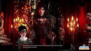 Ep5 devours countess's huge oppai pussy licking squirting in crimson bdsm femdom