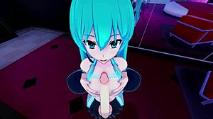 Hatsune Miku Takes a Lucky Guest Backstage