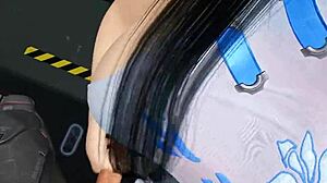 Juzi performs a handjob in this POV scene