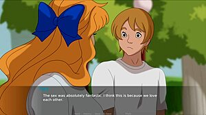 the secret of the house involves a blonde college woman getting intimate in the park with rita