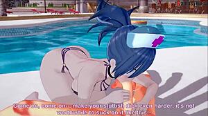 valentine sexy nurse on bikini having fun 2 skullgirls full fantasyking3