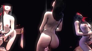 big tits spinning on pole in 3d hentai?