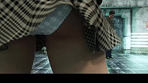 Sexy Upskirt Girl Figure 4 Domination