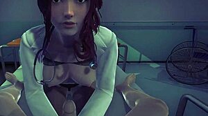 Hot doctor demonstrates new healing sex techniques in 3d hentai