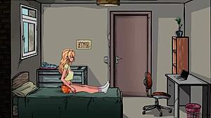 the owner of the house loves her massage and her sweet body hentai game with asian japanese touches