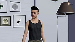 friend's hot curvy stepmom dominates with rough bathroom sex