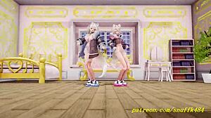 check out this fun novr mmd fuwamoco dance turning into wild 3d hololive hentai vibes