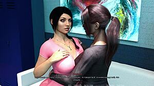 anna exciting affection 2 part 1 complete - sexy milf secretary strips at work for lesbian pussy play