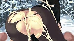 Super Bukkake Girl Endures Relentless Cum Facials in Full Gameplay Montage