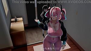 动画小哥小妹阶梯内射自慰玩得超狠