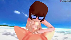 velma chills on the beach with scooby doo full fantasyking3 vibes