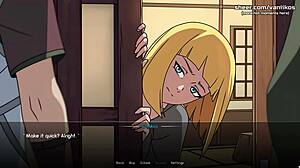 hey samui virgin blonde kunoichi trainer sucks cock rides anal creampie naruto hentai