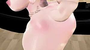 Fucking a goth big-ass slut prostitute hard in IMVU.