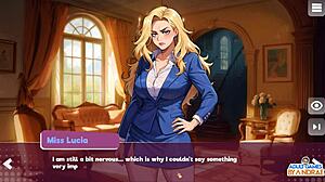I can't stop watching Lucia's ending scene getting filled deep in this hentai game story