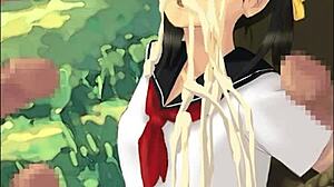 Super Bukkake Girl Endures Relentless Cum Facials in Full Gameplay Montage