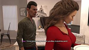 yo my bimbo stepmom with fake tits is so horny waiting for cock