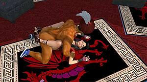 Contrast rough sex with soft fucking 3D animated girl