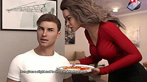 yo my bimbo stepmom with fake tits is so horny waiting for cock