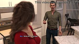 yo my bimbo stepmom with fake tits is so horny waiting for cock