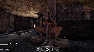 mysterious cave statue anal pounds lara's ass making new hole 3d hentai