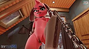 Ever seen such petite furry feet tease big cock before doggystyle pussy pounding with nipple play?