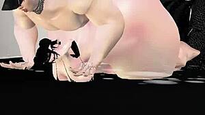 Fucking a goth big-ass slut prostitute hard in IMVU.